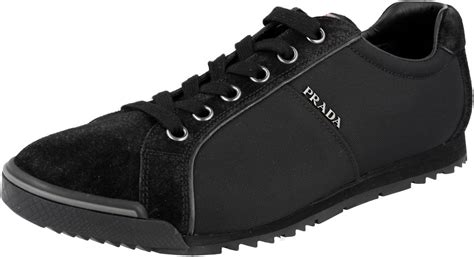 prada men's suede with nylon trainer sneaker nero black 4e2719|Prada Men's Suede with Nylon Trainer Sneaker, Nero (Black) .